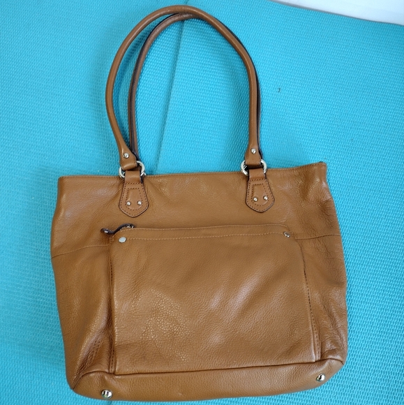 Tignanello Camel Tan Leather Shoulder Bag - Medium - Picture 3 of 10